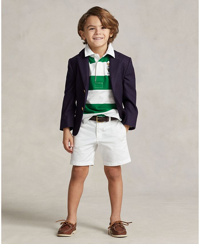 Polo Ralph Lauren Little Boys Polo Bear Striped Cotton Rugby Shirt Macy's