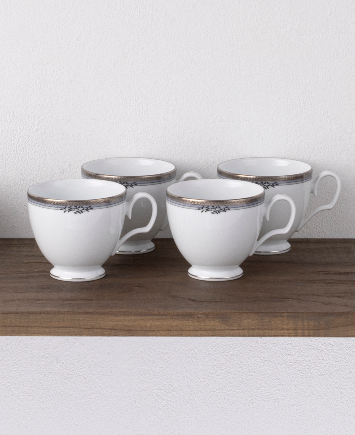Noritake Laurelvale 4 Piece Cup Set, Service for 4
