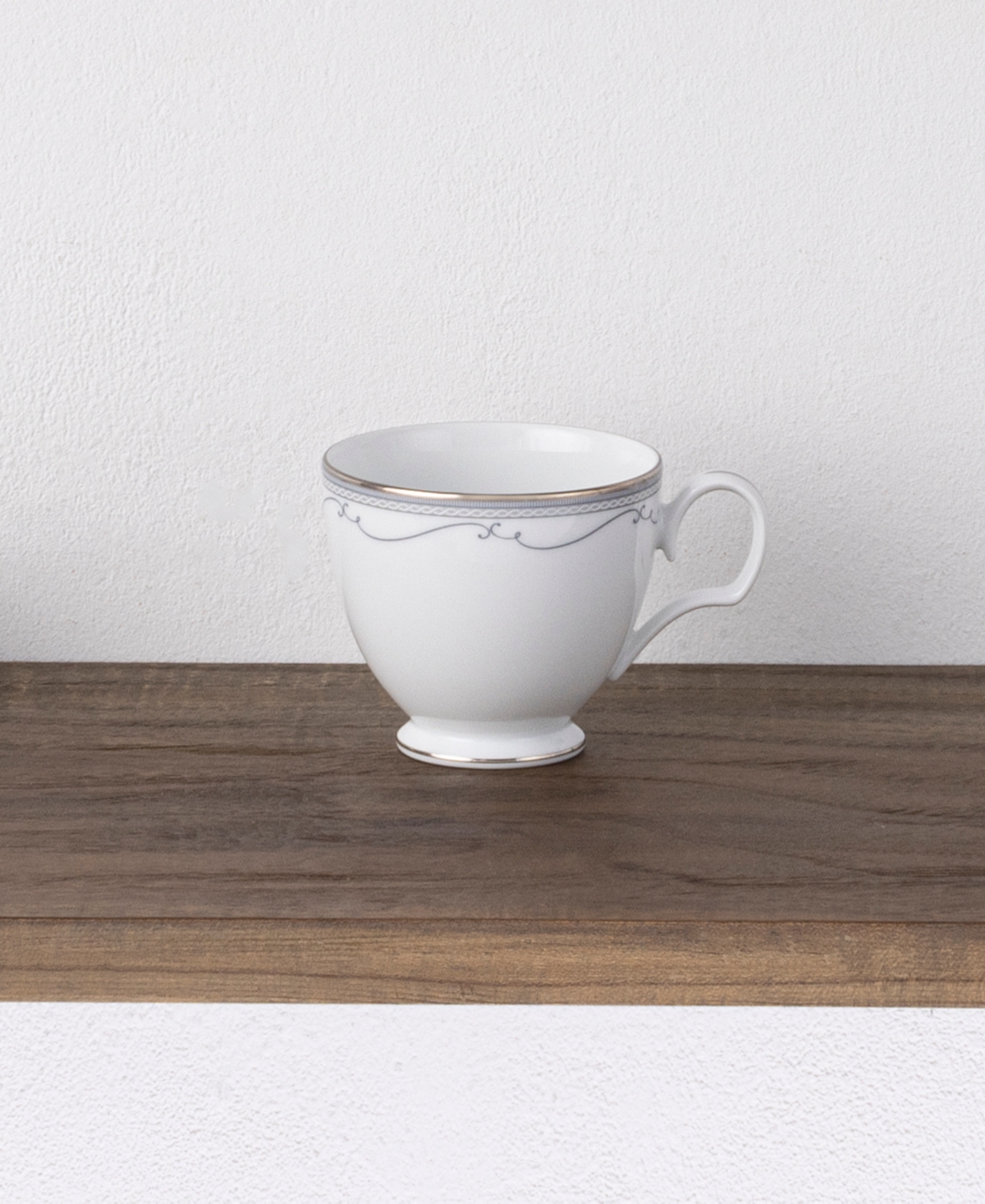 Noritake Satin Flourish 4 Piece Cup Set, Service for 4