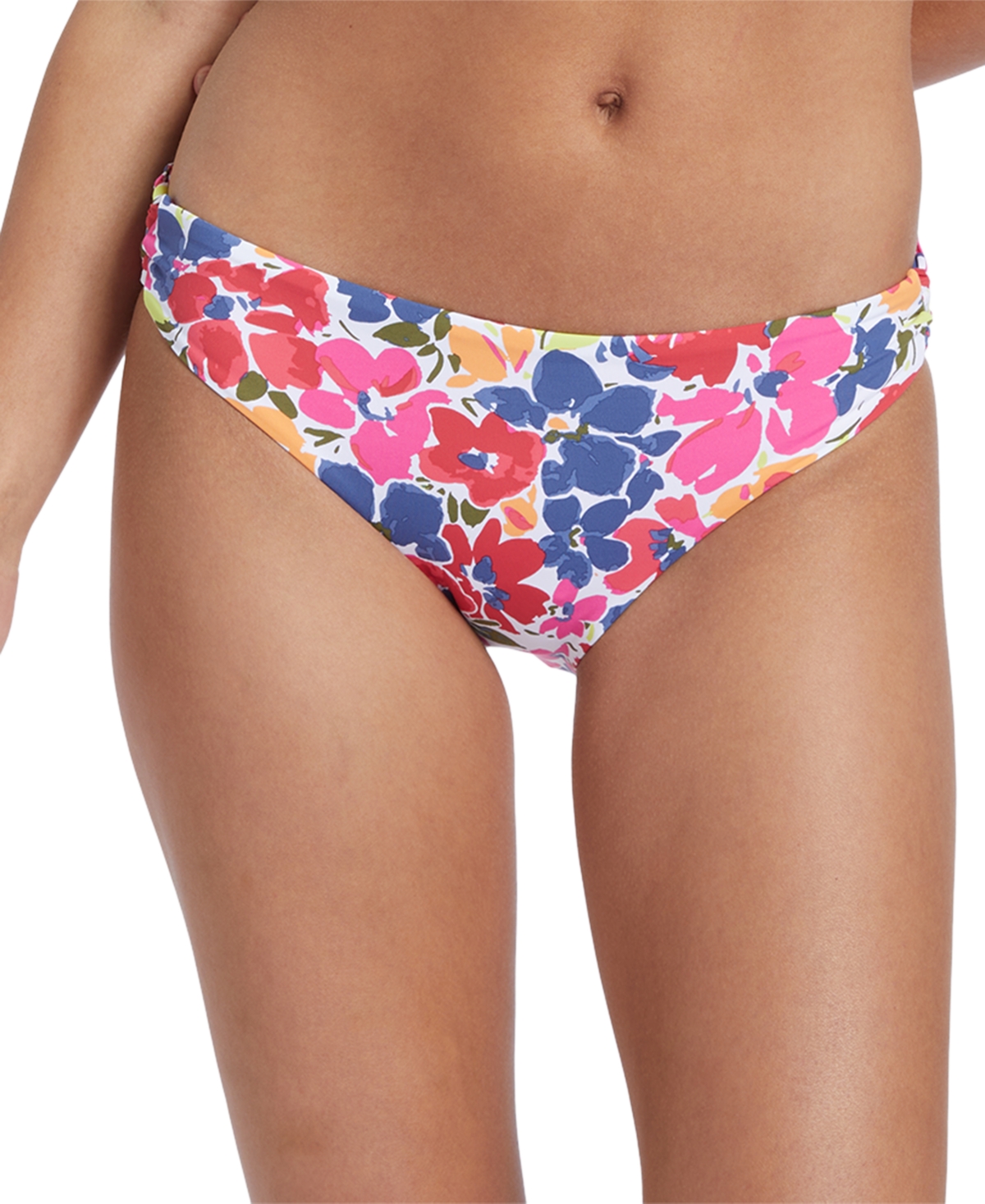 Shop Roxy Juniors' Printed Beach Classics Hipster Bikini Bottoms In Bloomin Babe