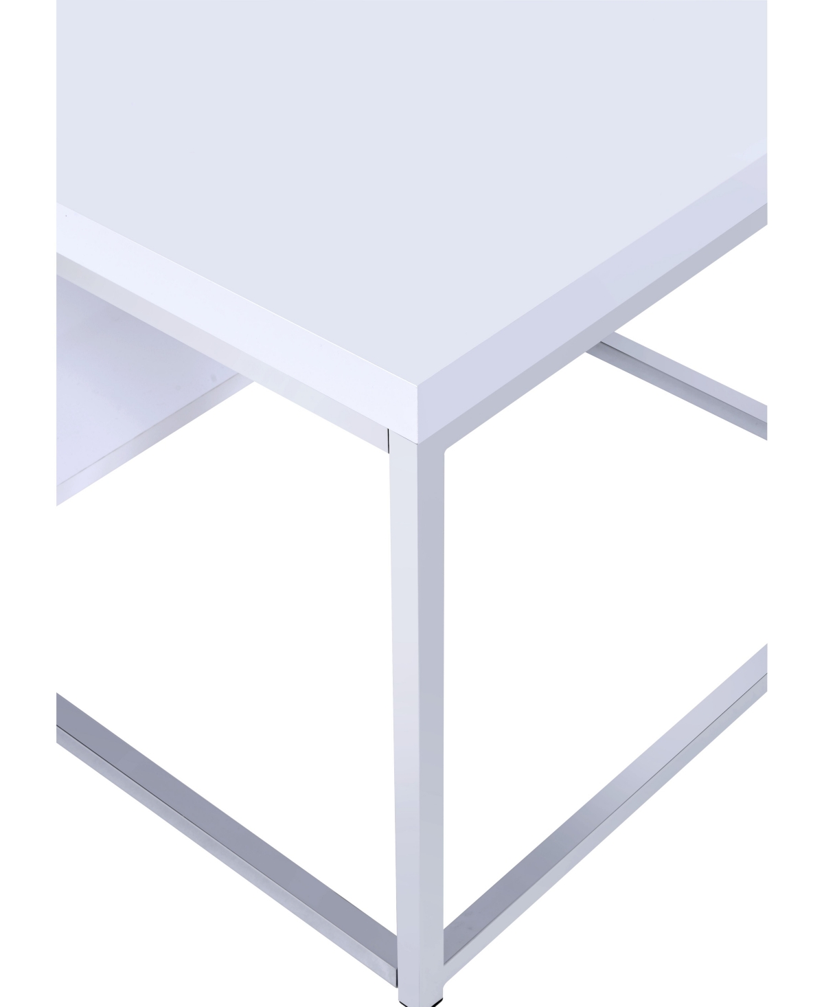 Steve Silver Lucia Laminate End Table - Medium Brown Legs with Gray-Brown Top