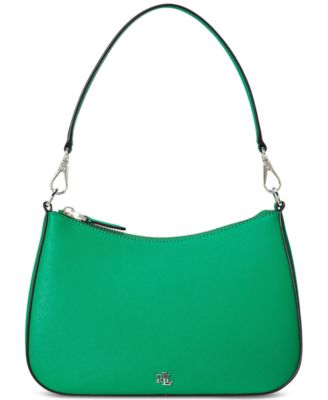 Lauren Ralph Lauren Crosshatch Leather Medium Danni Shoulder