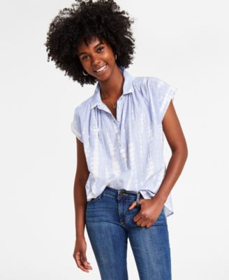 Lucky Brand - Women's Cotton Washed Dolman Popover Shirt