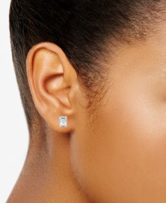 Certified Lab Grown Diamond Emerald-Cut Stud Earrings (4 ct. t.w.) in 14k Gold