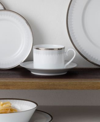 Silver Colonnade Set of 4 Saucers, 6"