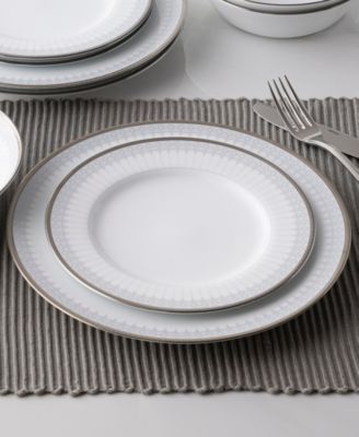 Silver Colonnade Set of 4 Dinner Plates, 10.50"