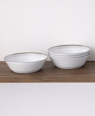 Silver Colonnade Set of 4 Soup Bowls, 7", 20 oz.