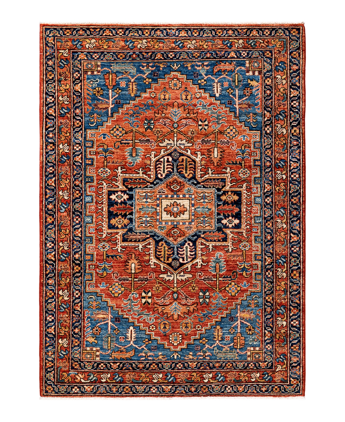 Adorn Hand Woven Rugs Serapi M1982 3'3in x 4'10in Area Rug - Blue