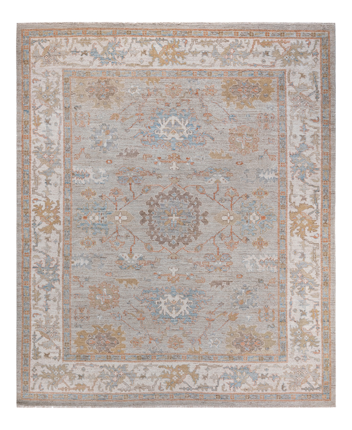 Adorn Hand Woven Rugs Oushak M1982 8' X 9'8" Area Rug In Ivory