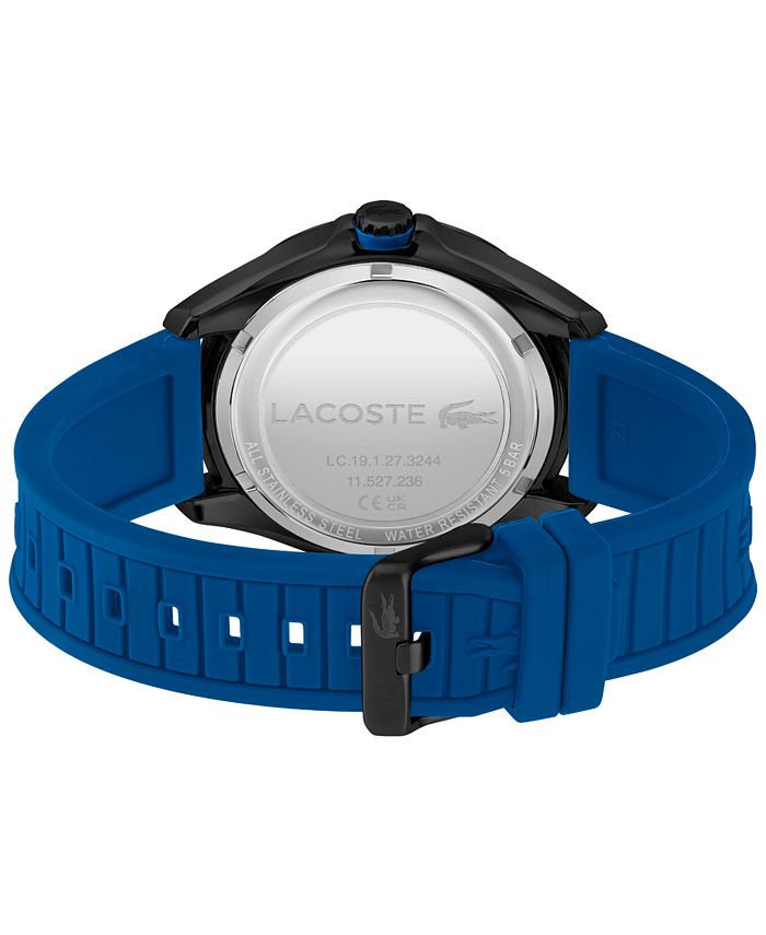 Lacoste Men's Tiebreaker Blue Silicone Strap Watch 43mm Macy's