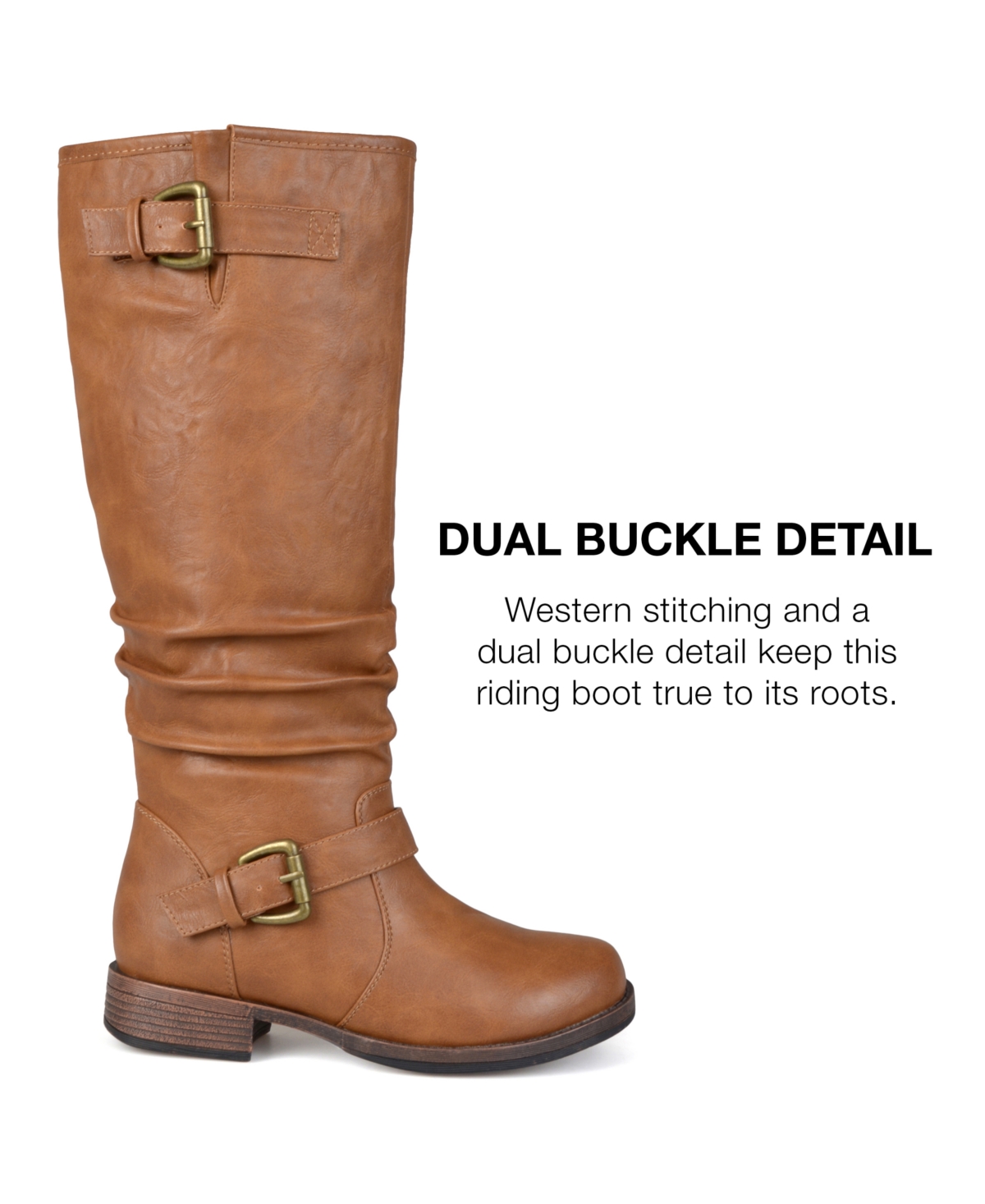 Journee Collection Women's Stormy Extra Wide Calf Knee High Riding Boots