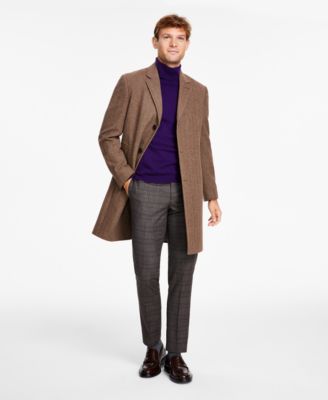 Michael Kors - Men's Classic-Fit Herringbone Overcoat