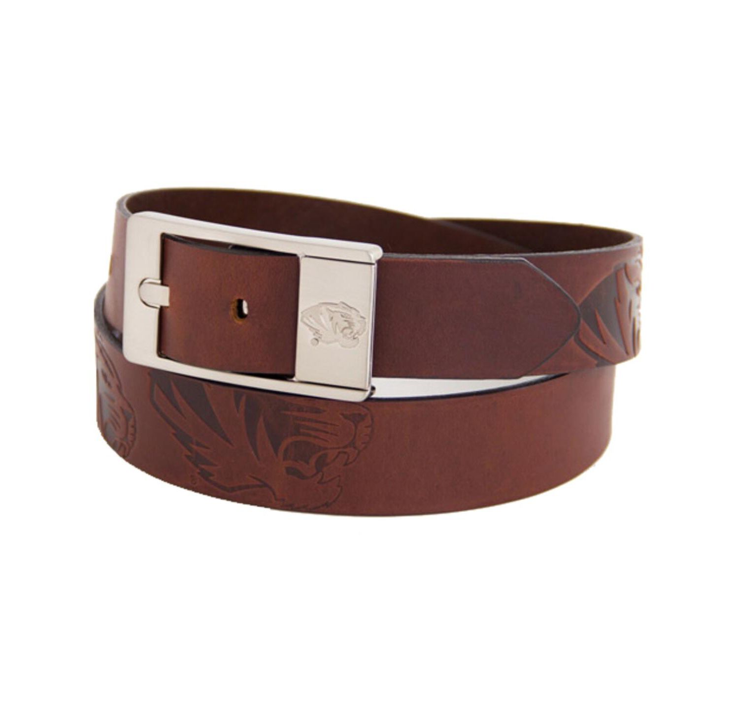 Men's Missouri Tigers Brandish Leather Belt - Brown