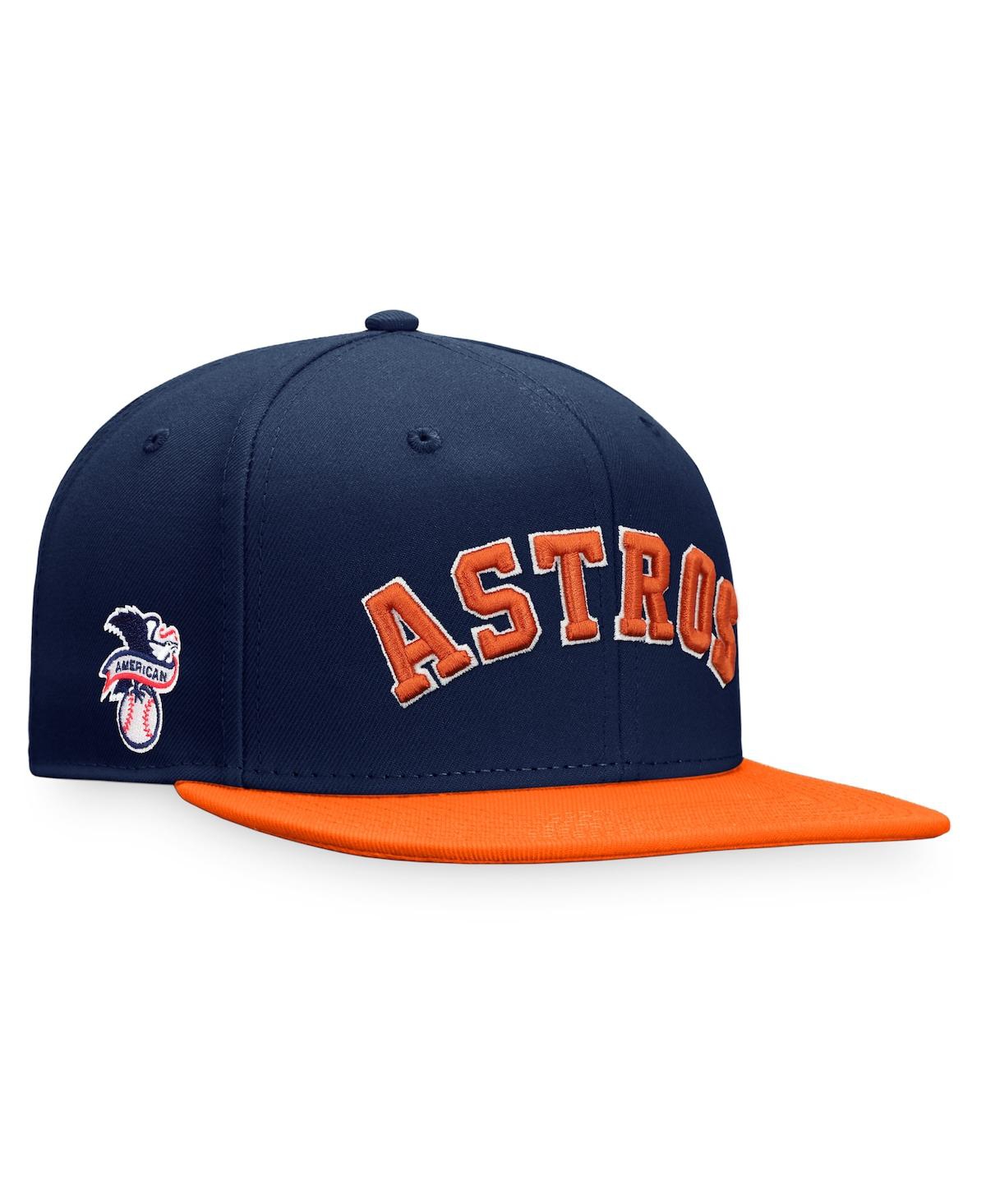 Men's Fanatics Branded Orange/White Houston Astros Cooperstown Collection  Core Trucker Snapback Hat
