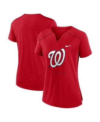 Nike Women's Washington Nationals Red Pride V-Neck T-Shirt