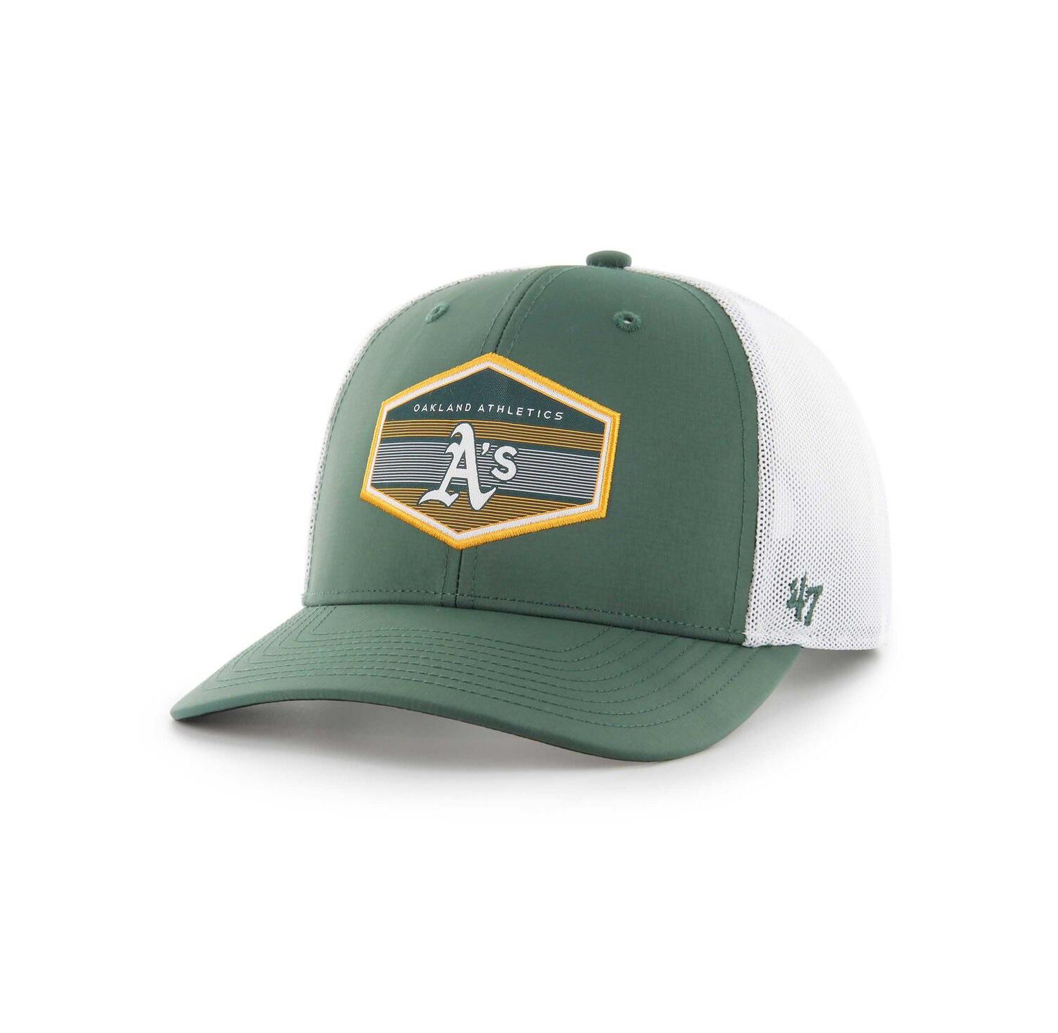 Men's Green, White Oakland Athletics Burgess Trucker Snapback Hat