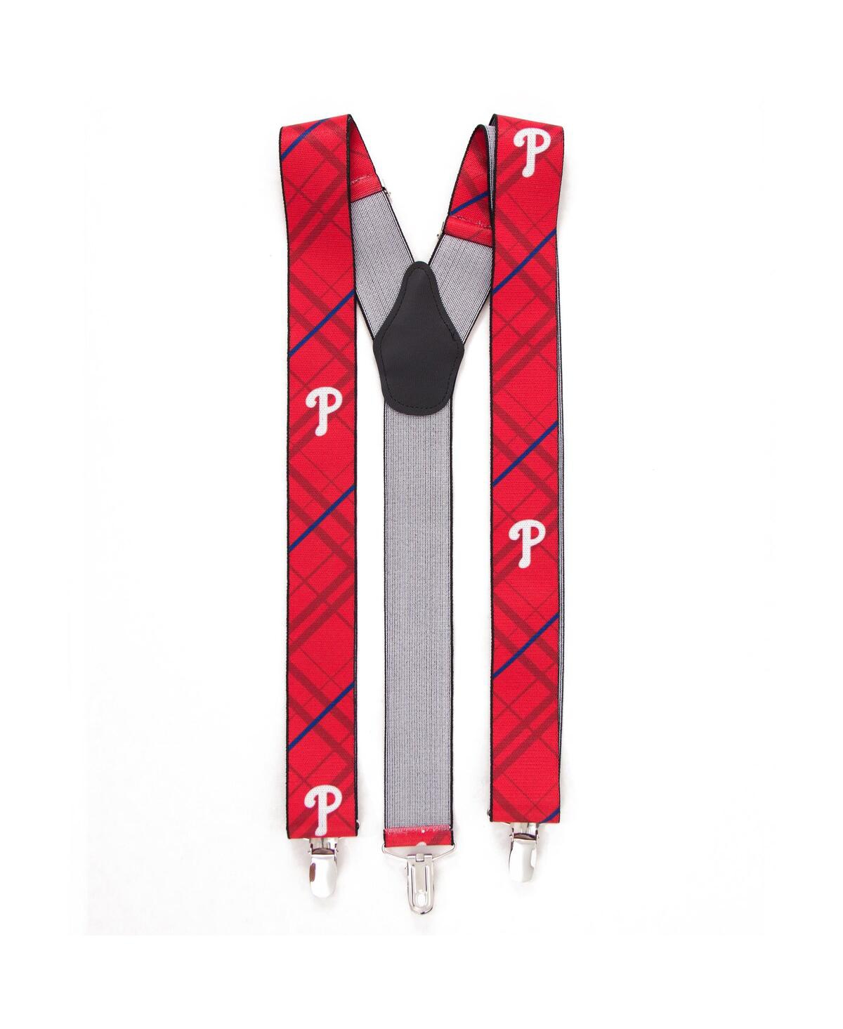 Eagles Wings Men's Philadelphia Phillies Suspenders In Red