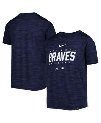 Nike Big Boys and Girls Navy Atlanta Braves Authentic Collection Velocity  Practice Performance T-shirt - Macy's
