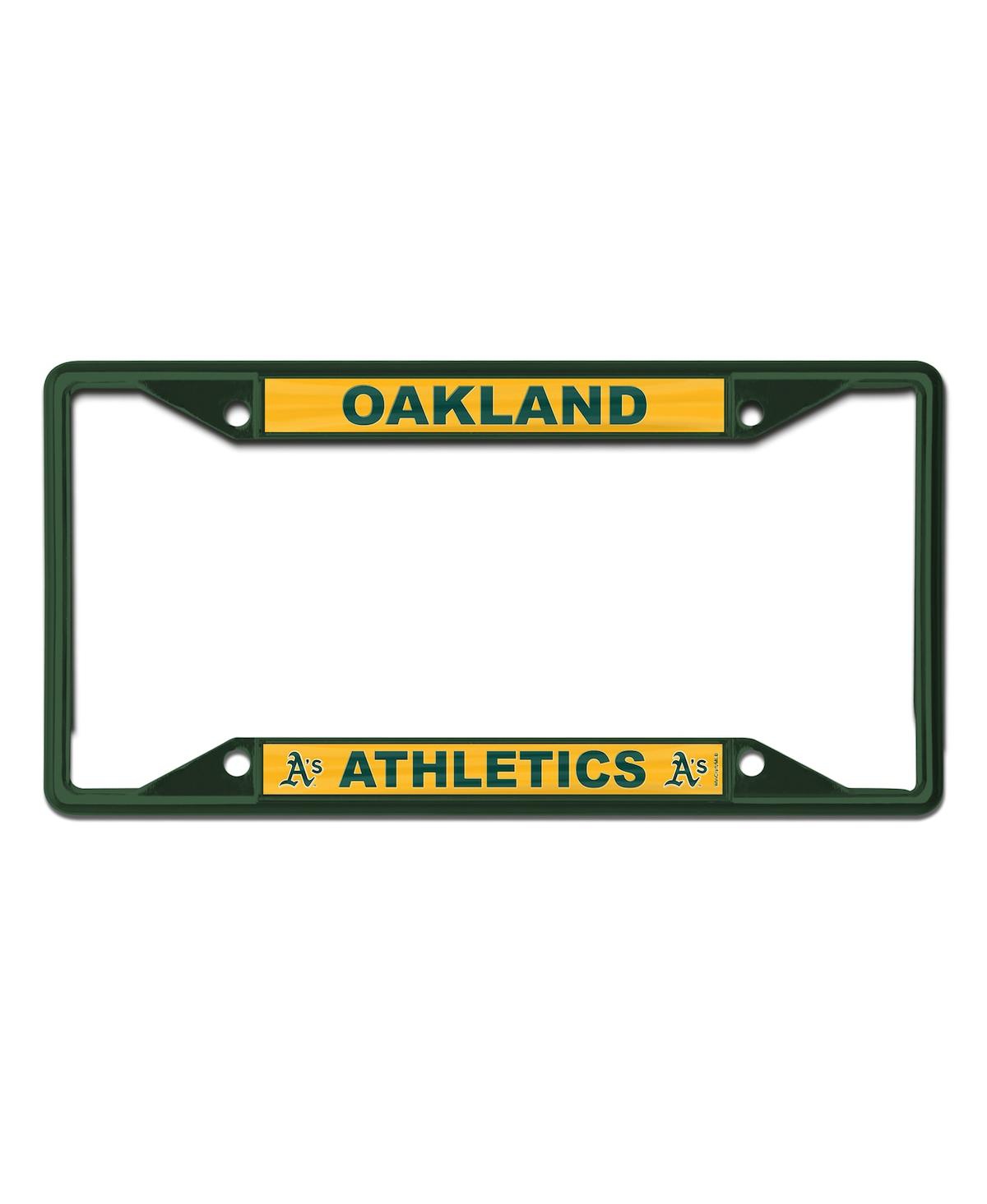 Wincraft Oakland Athletics Chrome Color License Plate Frame In Green