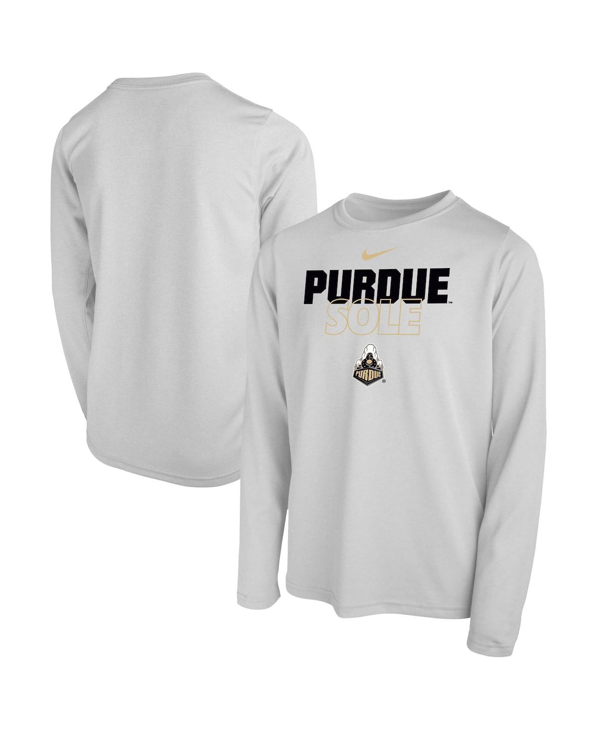 Nike Kids' Big Boys And Girls  White Purdue Boilermakers Sole Bench T-shirt