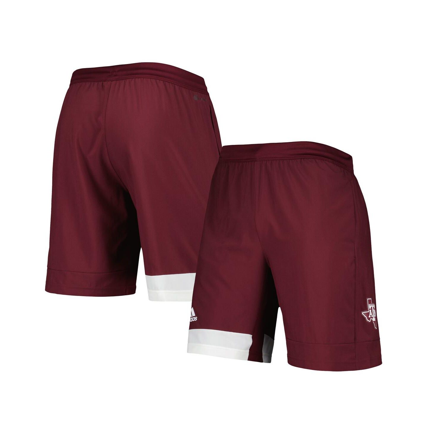Мужские шорты adidas Maroon Texas A&M Aggies Aeroready Training — фото 2