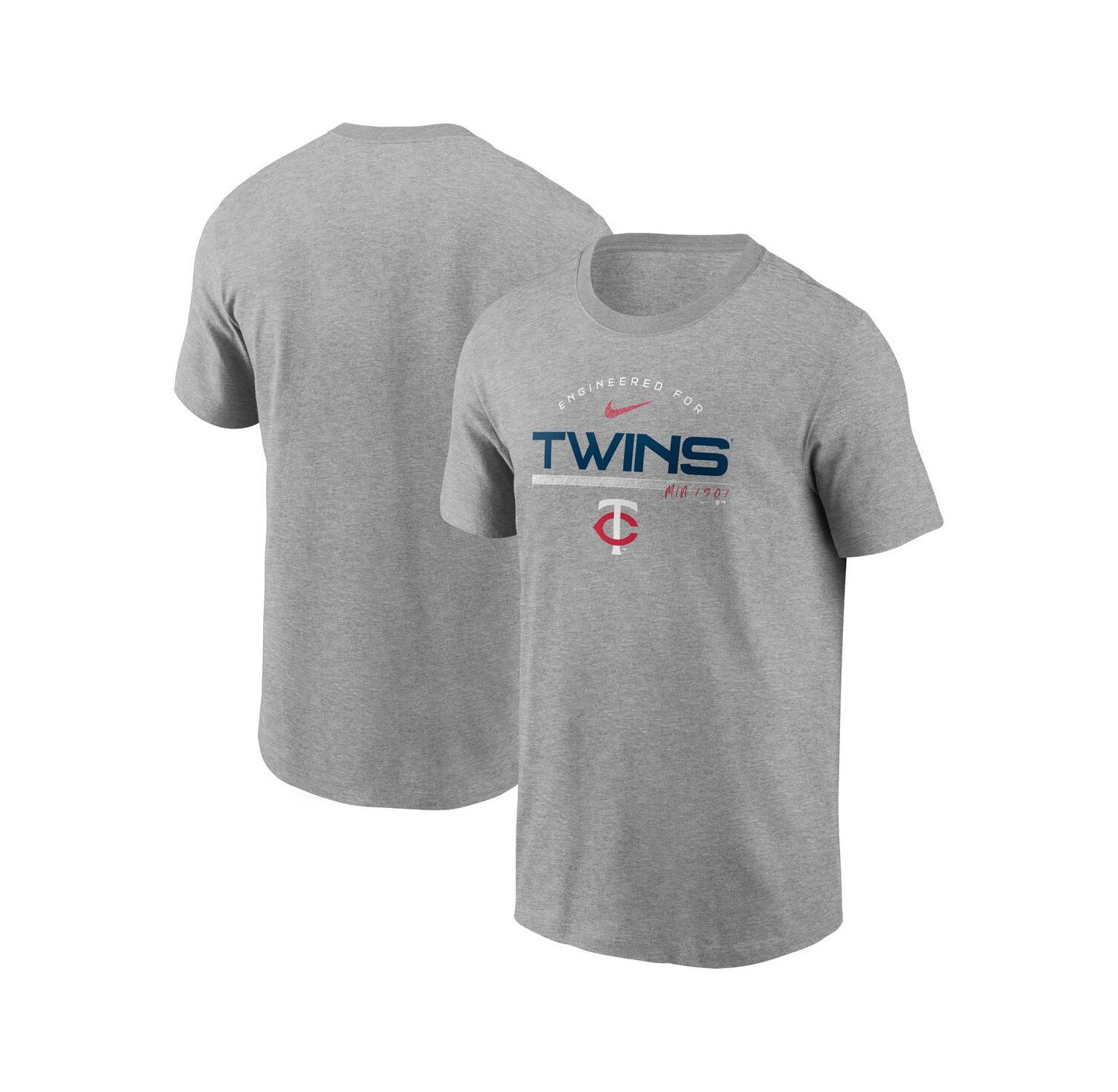 Men's Heather Gray Minnesota Twins Team Engineered Performance T-shirt