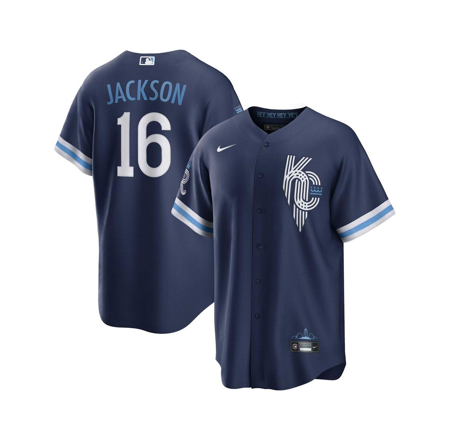 Men's Bo Jackson Navy Kansas City Royals City Connect Replica Player Jersey