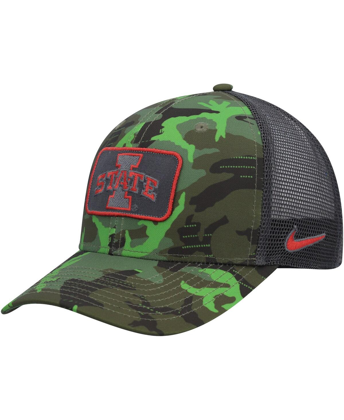 Shop Nike Men's  Camo, Black Iowa State Cyclones Classic99 Veterans Day Trucker Snapback Hat In Camo,black