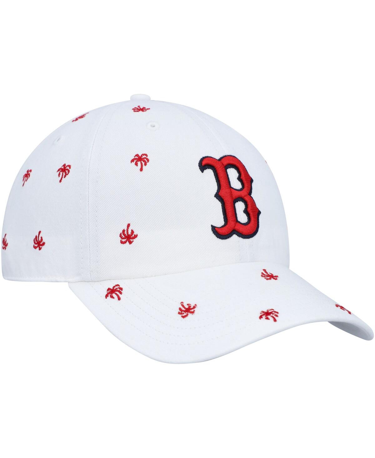 Women's '47 BrandBoston Red Sox Spring Training Confetti Clean Up Adjustable Hat - White