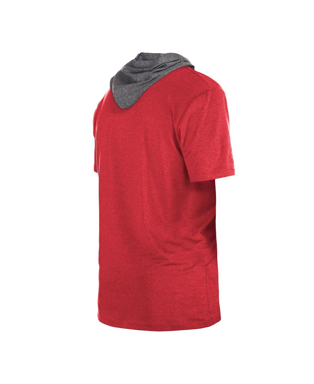 NEW ERA MEN'S NEW ERA RED LOS ANGELES ANGELS TEAM HOODIE T-SHIRT 