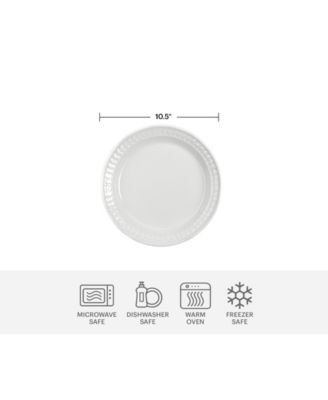 Botanic Garden Harmony White 12 Piece Dinnerware Set, Service for 4