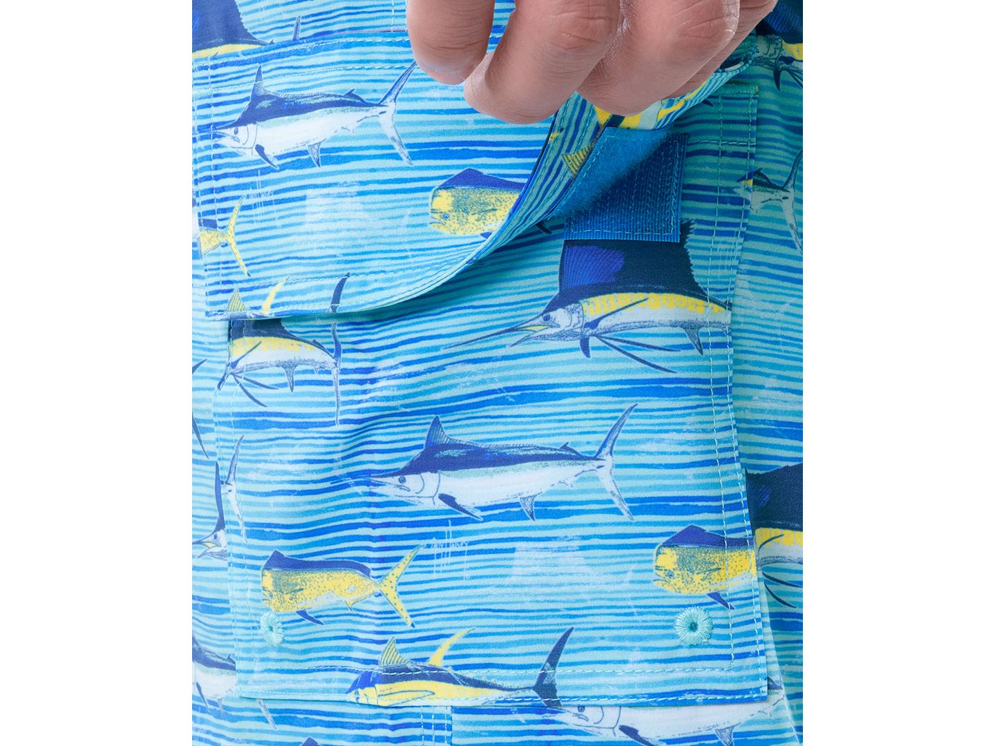 Пляжные шорты Fish для мужчин, для сёрфинга — Guy Harvey, цвет: Пляжный — фото 7