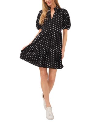 CeCe - Women's Tiered Embroidered Eyelet Dress