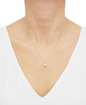 Birthstone Pendant in 14k Gold or 14k White Gold