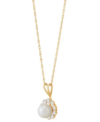 Birthstone Pendant in 14k Gold or 14k White Gold