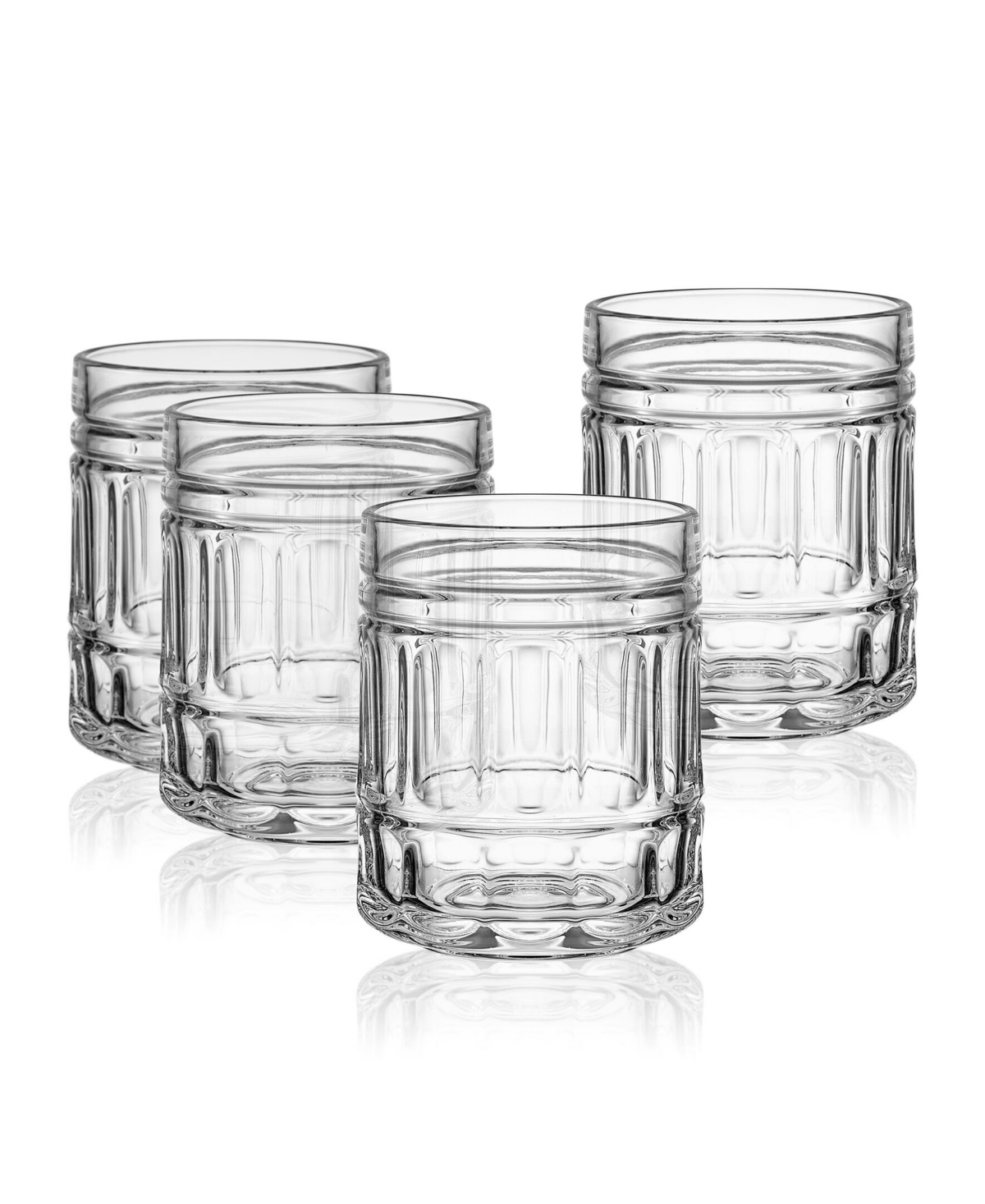 Mikasa Lawrence 10 Ounce Double Old Fashion Drinking Glass 4-piece Set In Clear