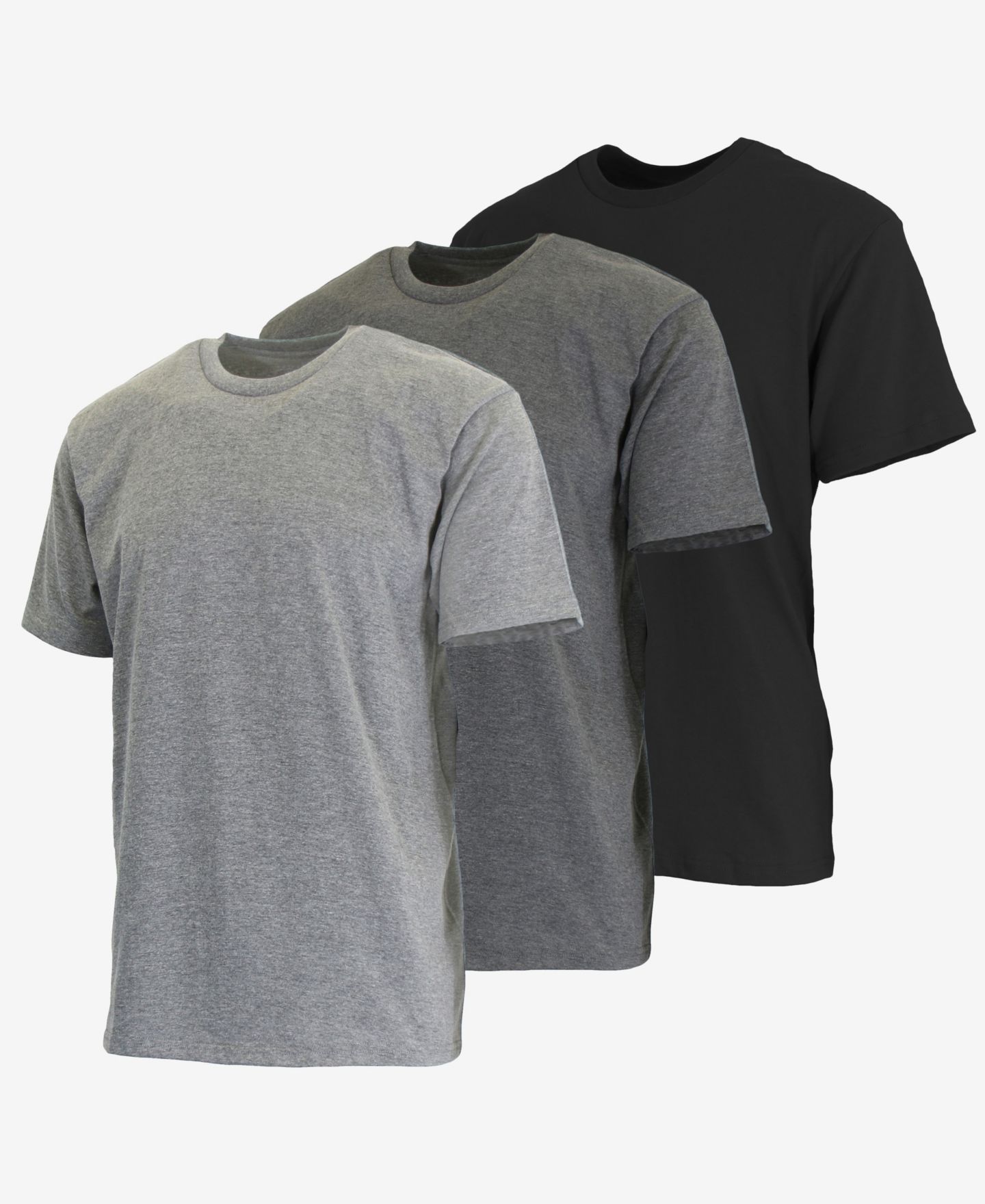 Мужские футболки Blue Ice Short Sleeve Crew Neck Classic, Pack of 3, цвет: Чёрный / Графитовый — фото 1