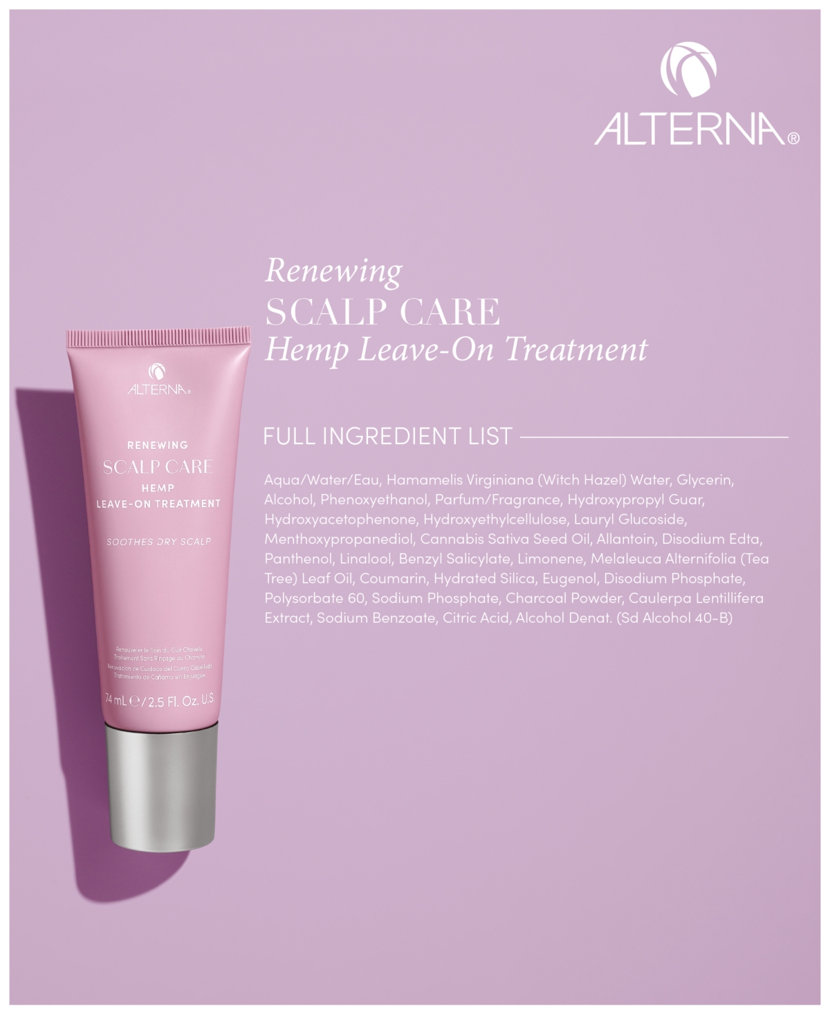 Alterna Renewing Scalp Care Hemp Leave-On Treatment, 2.5 oz.
