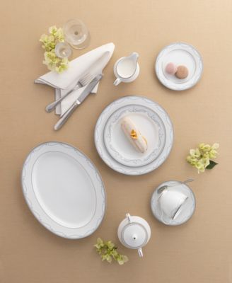 Satin Flourish 12-Piece Dinnerware Set, Service For 4