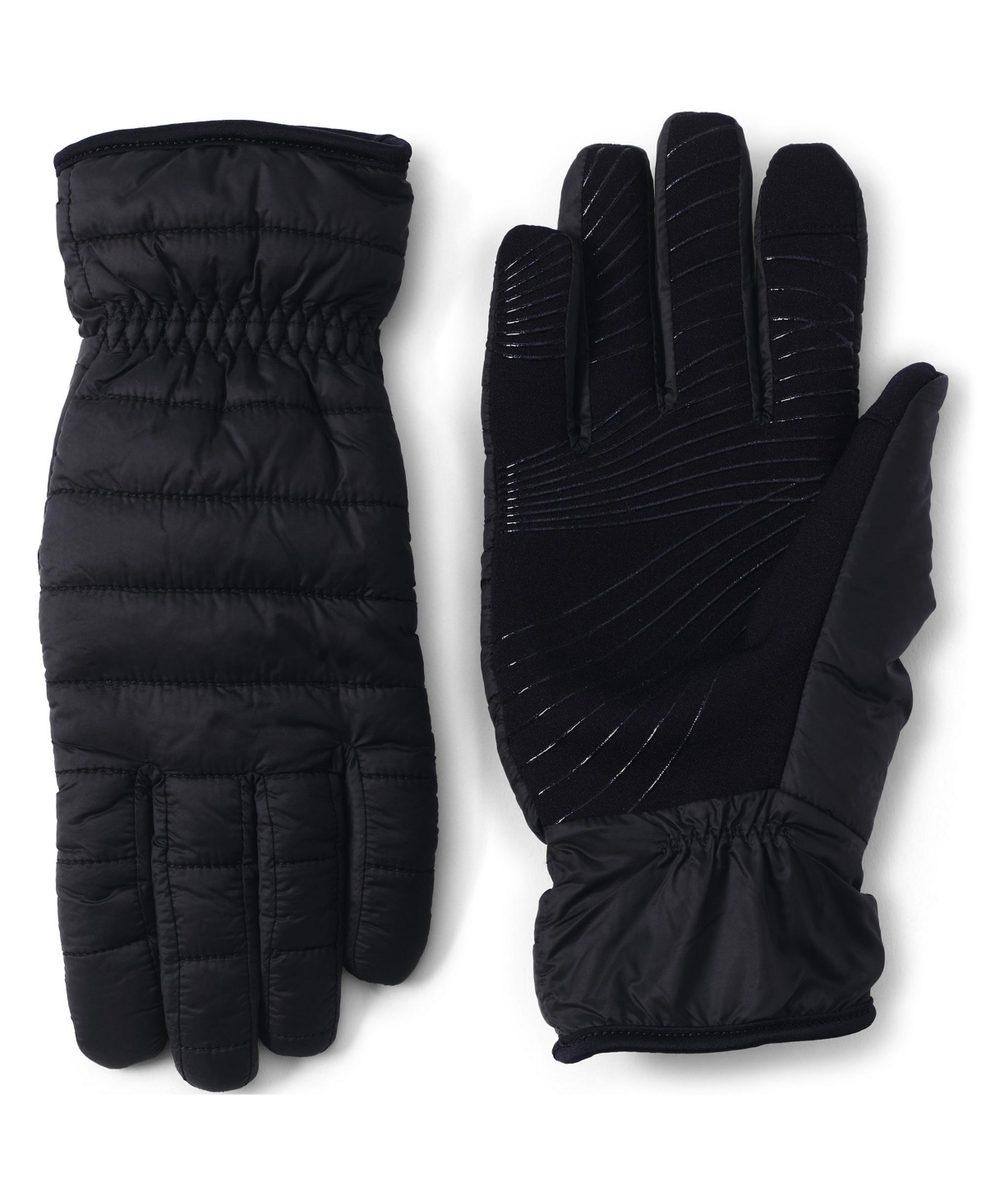 Women's Ultra Lightweight Ez Touch Screen Quilted Gloves - Black