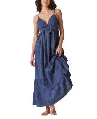 Lucky Brand - Women's Cutout Sleeveless Tiered Maxi Dress