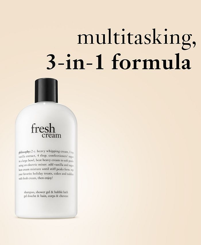 philosophy fresh cream 3in1 shampoo, shower gel and bubble bath, 16