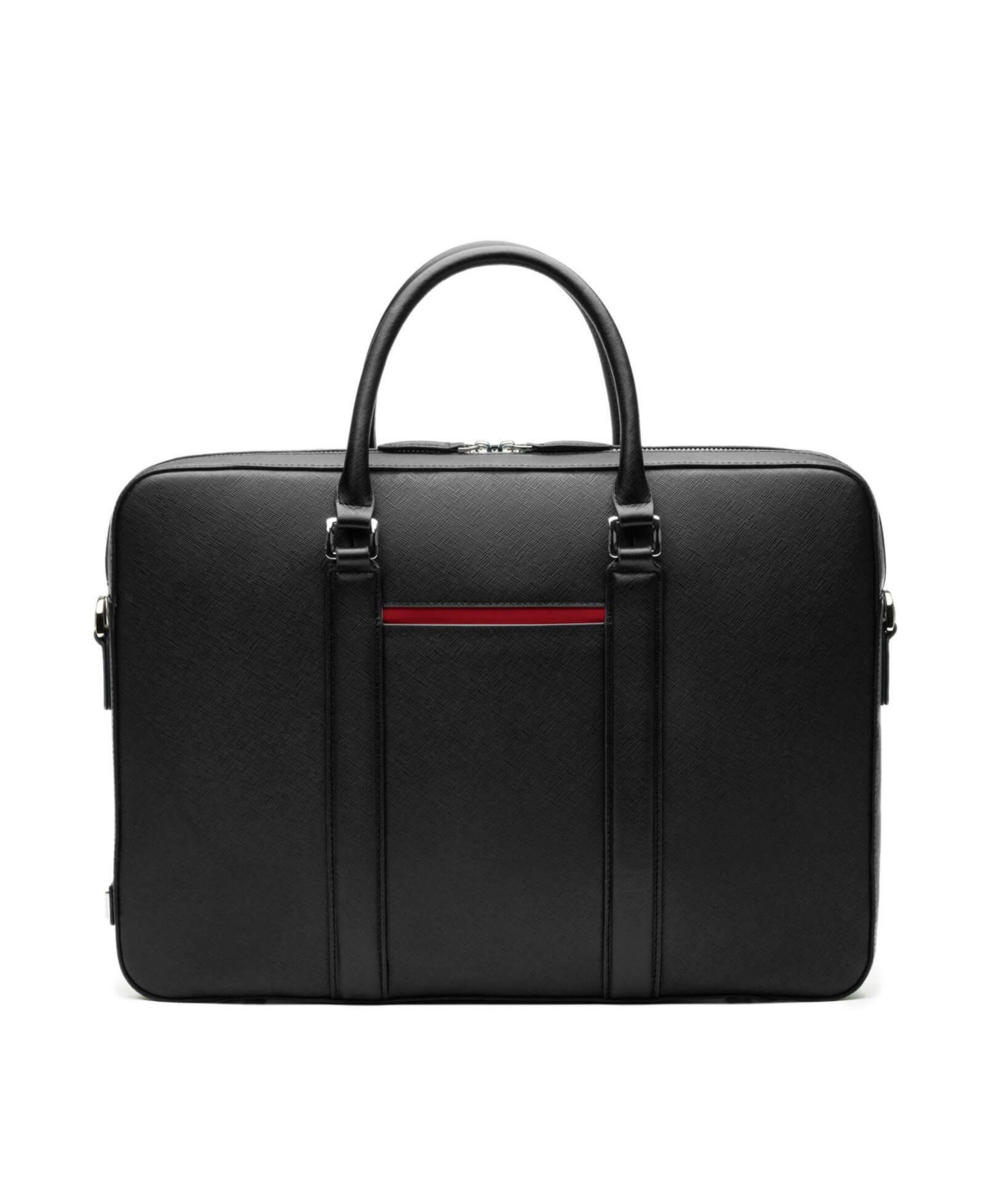Shop Maverick & Co. Men's Manhattan Leather Briefcase In Black