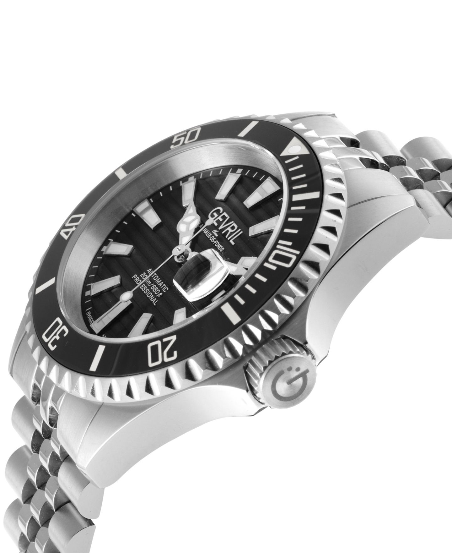 Мужские часы Gevril Chambers Swiss Automatic 316L Stainless Steel Bracelet Watch, цвет: Нержавеющая сталь — фото 2