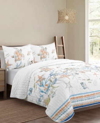 Elise And James Home Elise Home James Home Topsail Turtle Coastal Quilt Set Collection In Multi