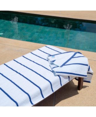 Cotton Terry Lounge Chair Covers, 2-Pack, 30" x 85" with Pocket Design