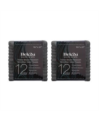Microfiber Bleach-Safe Salon Towels, 24-Pack, 16" x 27"