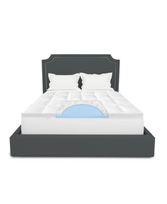 4" Hybrid Fiber and Memory Foam Mattress Topper, California King, Exclusively at Macy’s