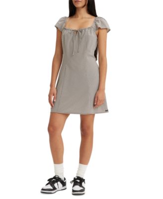 Levi's - Women's Misha Checkered Flutter-Sleeve Dress