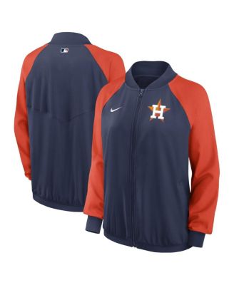 Women's Navy Houston Astros Authentic Collection Team Raglan Performance Full-Zip Jacket